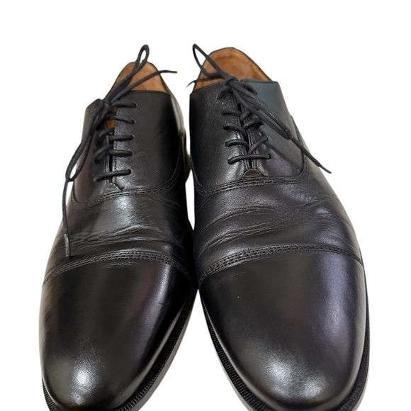 Johnston & Murphy size 10.5 Medium Men’s Black Leather Lace Up Shoes 15 2481 - Picture 2 of 7